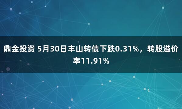 鼎金投资 5月30日丰山转债下跌0.31%，转股溢价率11.91%